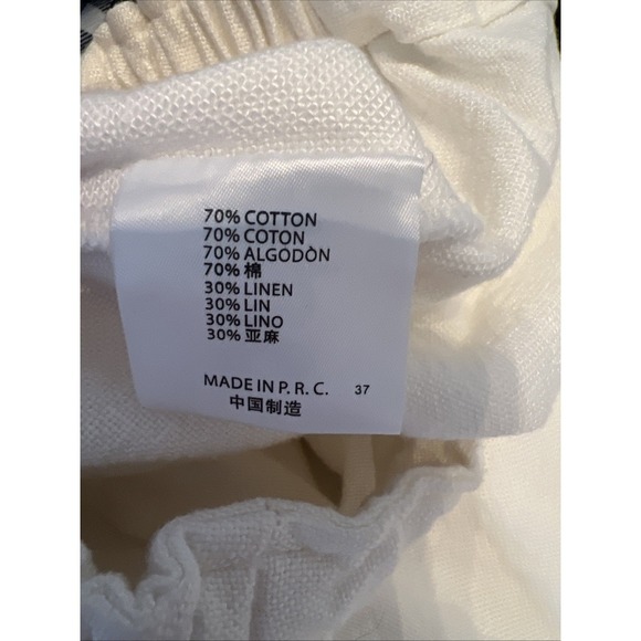 Brandy Melville Kenzo Linen Blend Ruffle Pull On Mini Skirt Size Small Cream - Picture 7 of 10